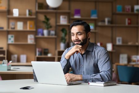 Business owner having a digital meeting with their small business accountant