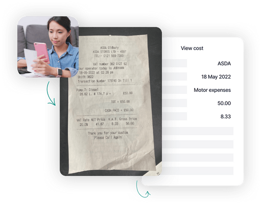 taking photo of expense receipt using the TaxBoxx App